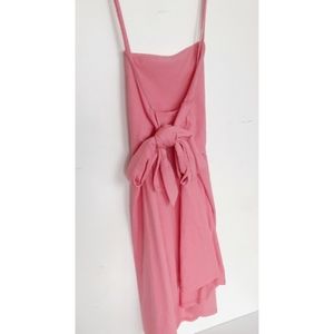 Asos Pink Open Back Bow Mini Dress